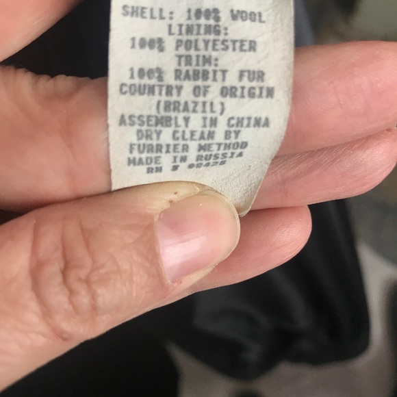 Donny Brook full length coat rabbit fur trim hood - Picture 6 of 11